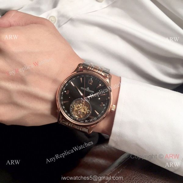 Best Copy Jaeger-LeCoultre Two Tone Rose Gold Tourbillon Watch 42mm 2