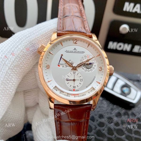 New Copy Jaeger LeCoultre Master Ultra Thin Reserve de Marche Watch SS Silver Face 2