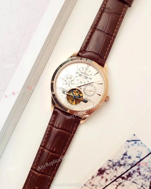 Jaeger-LeCoultre Perpetual Calendar Copy Watches SS Black Dial 2