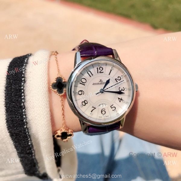Low Price Jaeger-LeCoultre Rendez Vous Lady Watch SS Purple Leather Strap 2