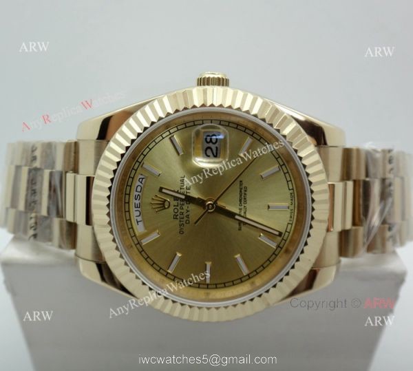 High Quality Replica Presidential Rolex Day-Date All Gold Watch 40mm 2