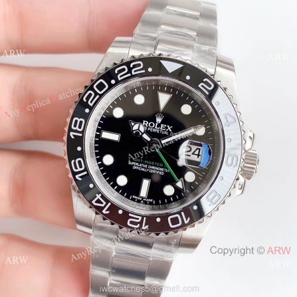 Swiss Grade Replica Rolex GMT-Master II Black Ceramic Bezel Watch NOOB V3 2