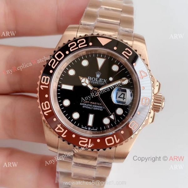 Noob Factory Replica Watches Rolex GMT-Master II Rose Gold watch 2