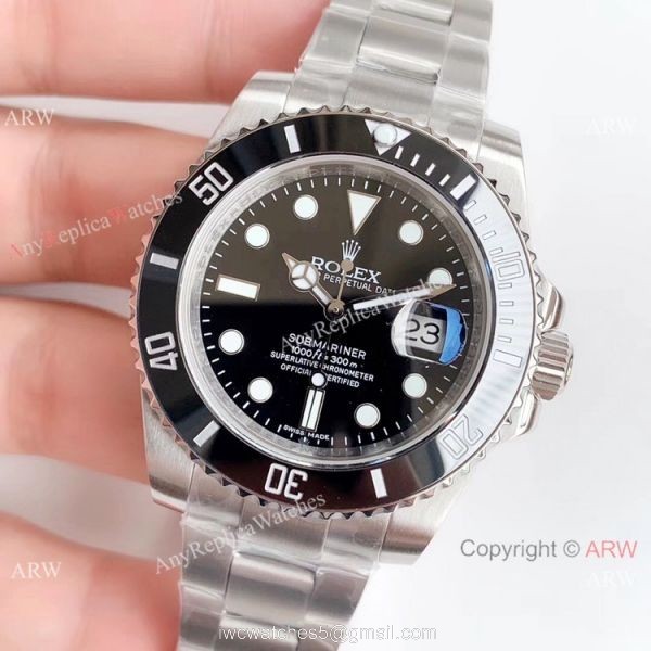New Upgraded V3 Rolex Submariner Date Watch Replica Ss Black Ceramic Bezel 2