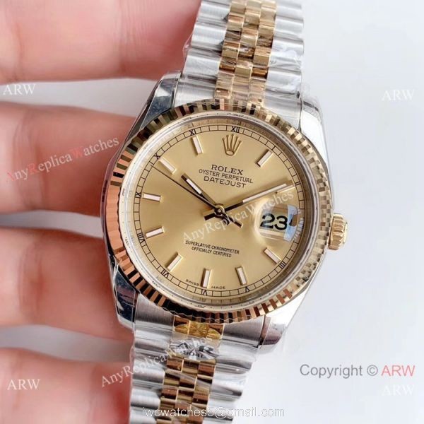 Swiss Grade Rolex ?r Datejust V2 Two Tone 36mm watch AAA AR Factory 2