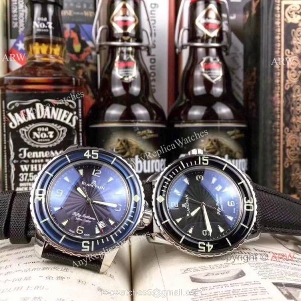 Copy Blancpain Fifty Fathoms Quartz Watch Blue Dial Blue Bezel 2