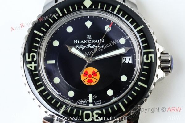 Best 1:1 Replica Blancpain Fifty Fathoms &8216;Tribute to Fifty Fathoms Watch SS Black Bezel 2