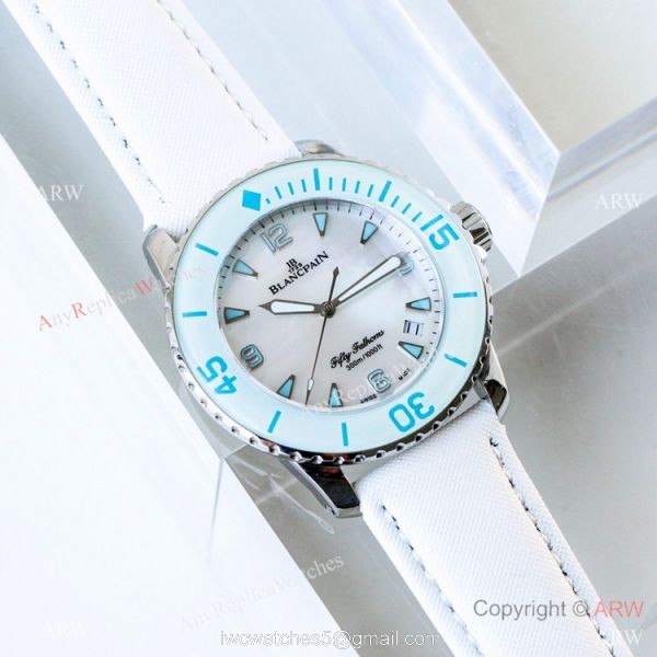 Replica Blancpain Fifty Fathoms Automatique Swiss 1315 Watch White Version 2