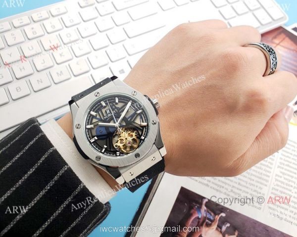 Copy Hublot Tourbillon Skeleton Big Bang Watches 43mm 2