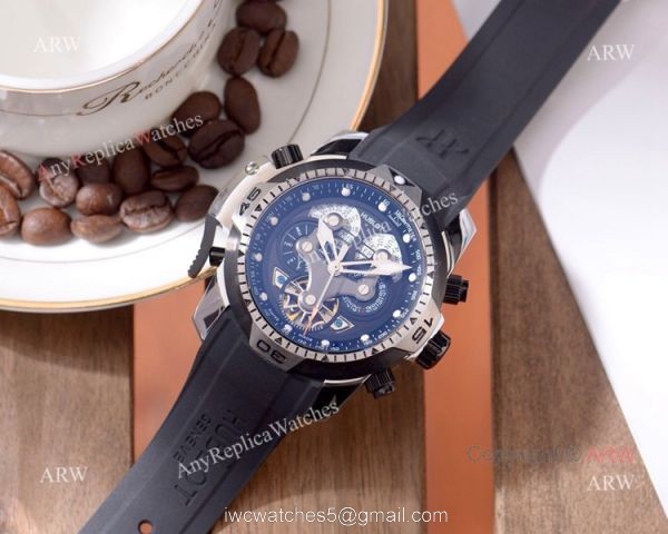 2019 Replica Hublot Big Bang Perpetual Calendar watch Rose Gold Blue Face 2