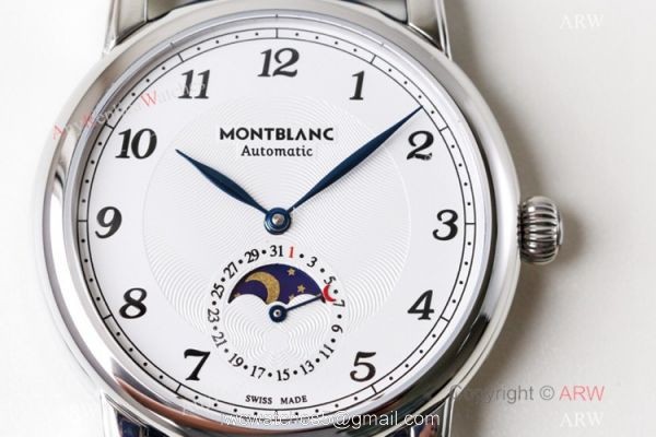 Best 1:1 Montblanc Replica Watch Star Legacy Moonphase U0116508 N White dial Watch 2