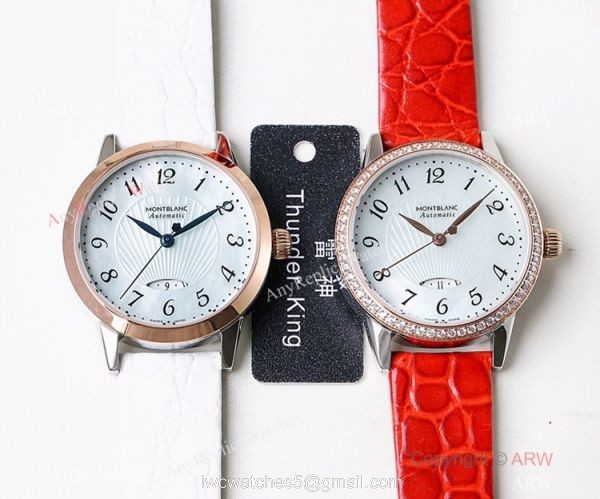 Swiss Fake Montblanc Boheme Date 33mm Watch Rose Gold Bezel MOP Dial 2