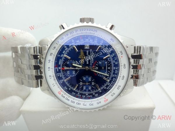 New Replica Breitling Navitimer Edition Speciale 46mm Watch SS Blue Dial 2