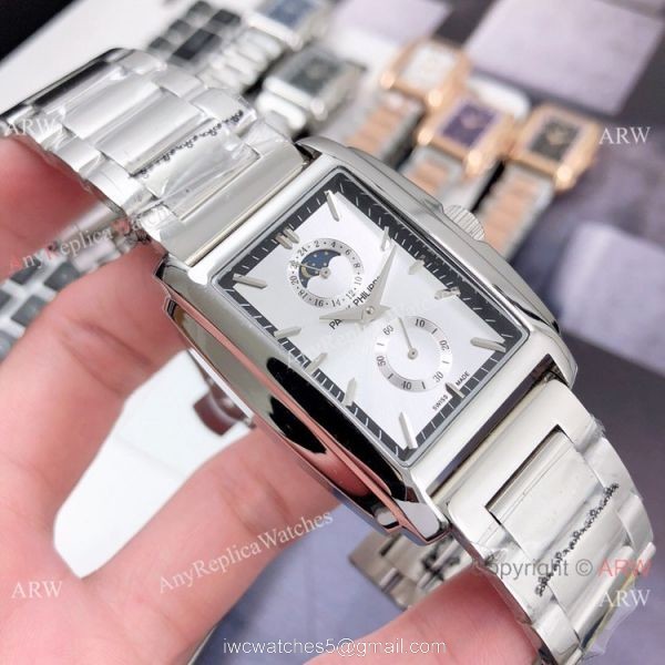 Copy Patek Philippe Gondolo Moon Phase Watch Two Tone Rose Gold 38mm 2