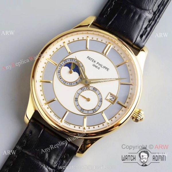 Best Replica Patek Philippe Moon Phase Gold Watch Swiss Grade 1 2