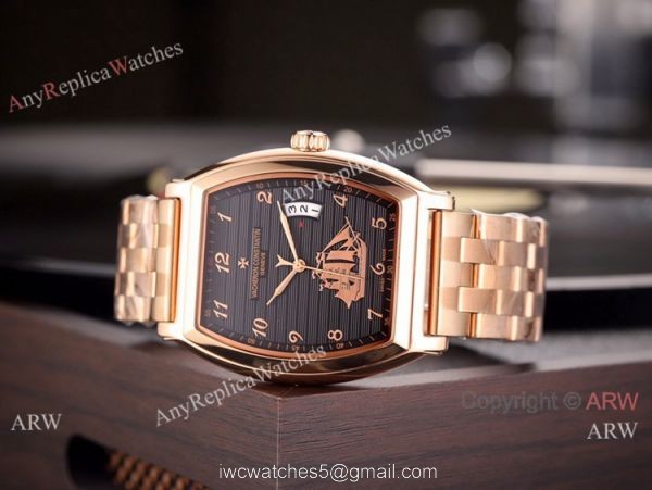 High Quality Vacheron Constantin Malte Stainless Steel Black Dial Watch 2