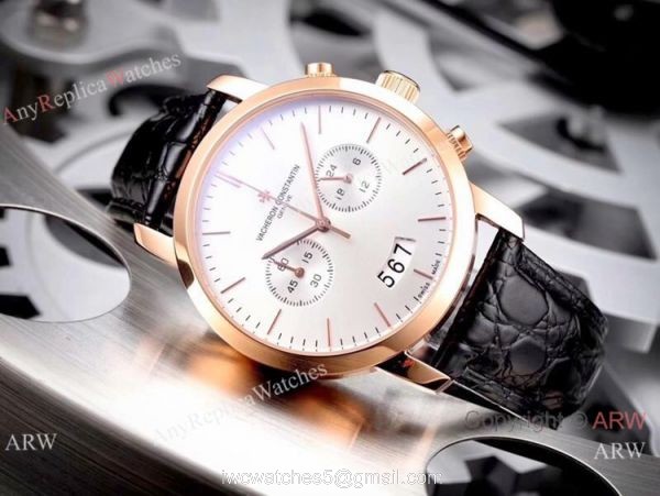 Copy Vacheron Constantin Geneve Chronograph Watches Rose Gold 2