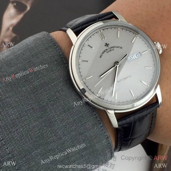 Replica Vacheron Constantin Geneve Day-Date watches Black Dial 39mm 2