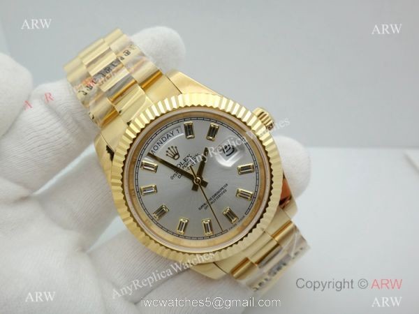 Replica Rolex Presidential Diamond Day-Date 40mm Yellow Gold Watch 2