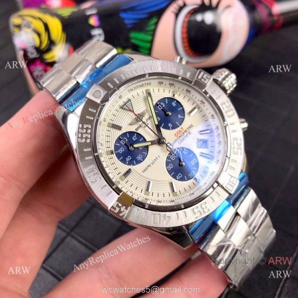 High Quality Breitling Colt Stainless Steel Black Dial Watches 45mm 2