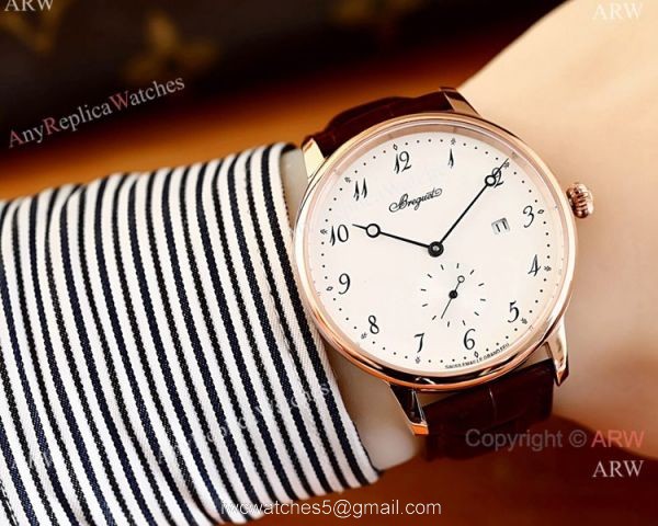 Replica Breguet Classique SS White Arabic Dial Watches 40mm 2