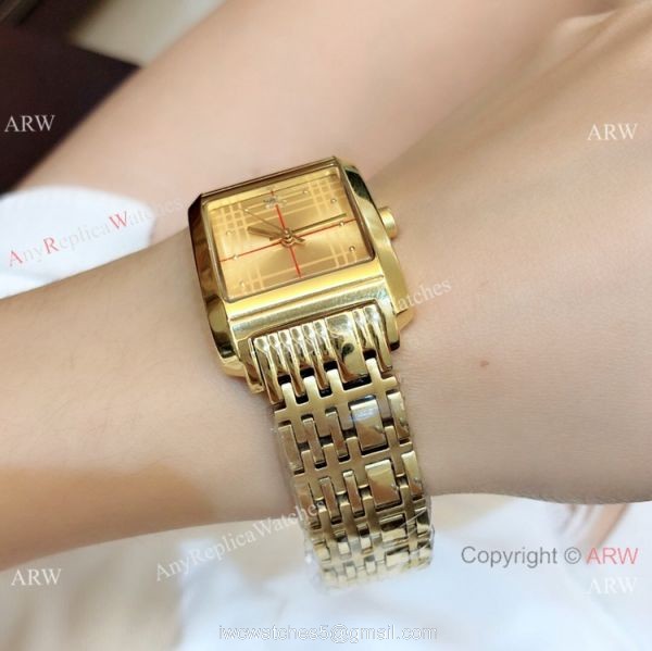 Replica Burberry All Gold Watch 25mm Women Size Quartz Movement 2