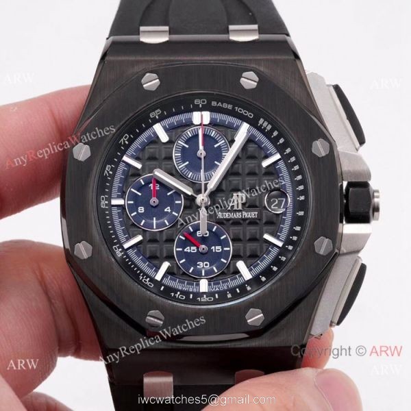 Audemars Piguet Royal Oak offshore Replica Watches SS Blue Sub-dials 2
