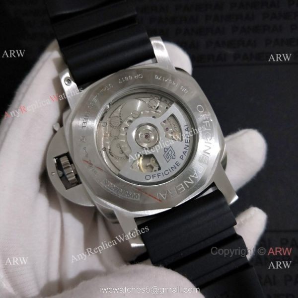 Copy Panerai Submersible Rubber Strap Black Dial PAM305 Men Watch 2