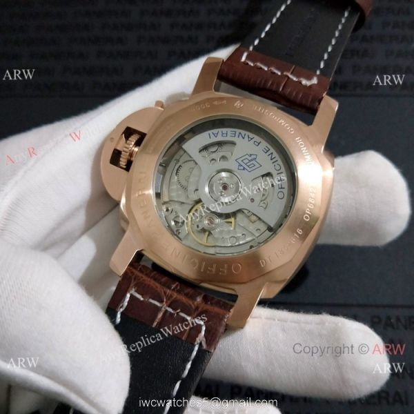 Best Quality Panerai Luminor Marina Rose Gold 44mm Copy Wristwatch 2