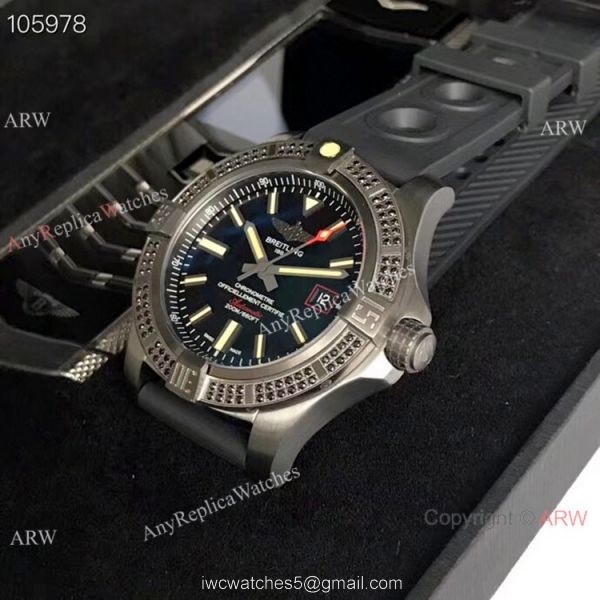 GB Replica Breitling Avenger blackbird Swiss 2824 Watch Black Rubber Strap 2
