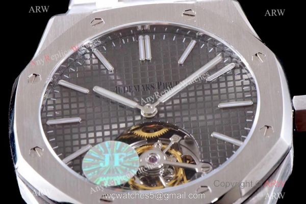 JF Factory Copy Audemars Piguet Royal Oak Tourbillon 26510 Stanless Steel Gray Rhodium Dial Watch 41mm 2
