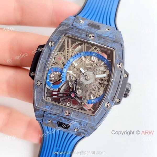 Swiss Replica Hublot Spirit of Big Bang Tourbillon Carbon Blue Watch 2019 New 2