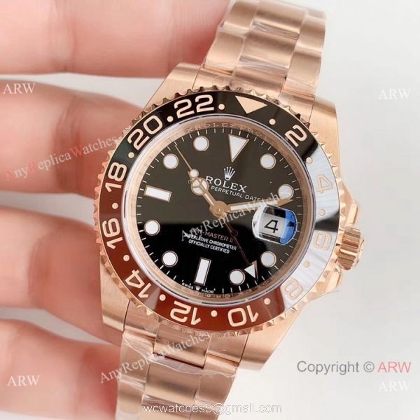 (EW) Replica Rolex GMT Master II Rose Gold 126715 Watch 40mm 2