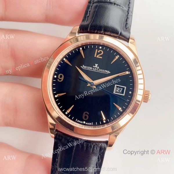 ZF Factory Jaeger-LeCoultre Master Control 39mm Watch Rose Gold Black Face 2