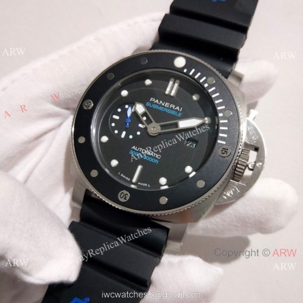 Copy Panerai Luminor Submersible PAM683 Watch Stianless Steel Black Bezel 2