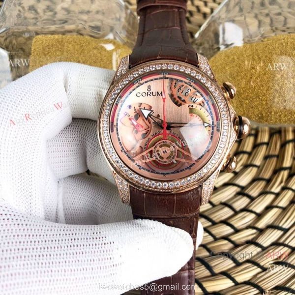 Corum Bubble Rose Gold Chronograph Face Watch for Sale Best Replica Corum Watches 2