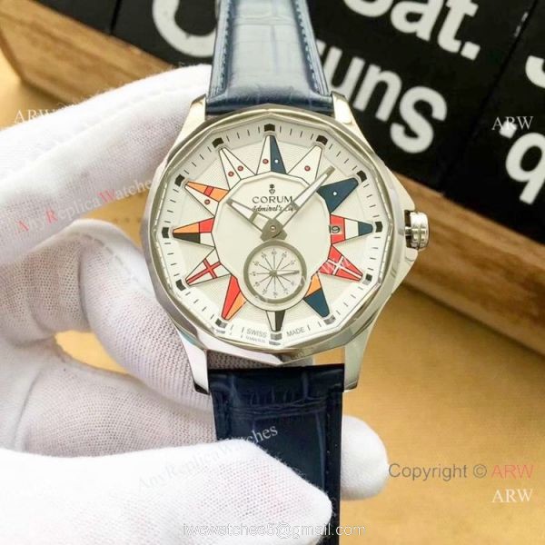 Replica Corum Admirals Cup Legend SS Blue Dial Watch High Quality 2