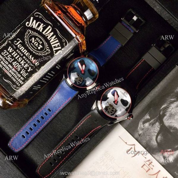 New Replica Corum Bubble Skull Tourbillon Watch Black Blue 2