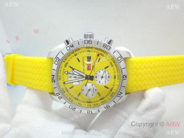 Chopard Mille Miglia GMT Automatic Watch SS Yellow Rubber Strap 2