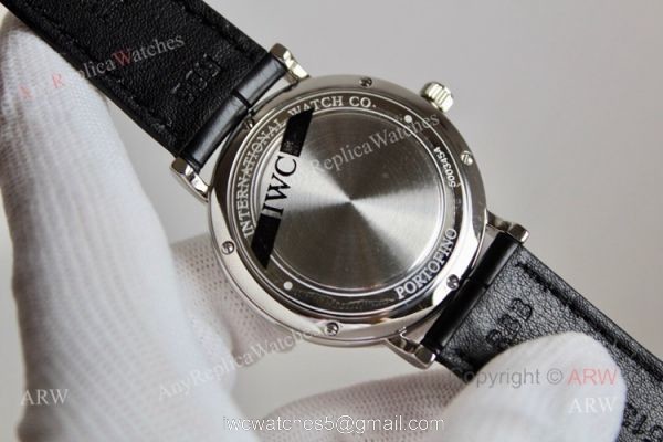High End Replica IWC Schaffhausen Portofino White Dial rose gold markers Automatic Watch 2