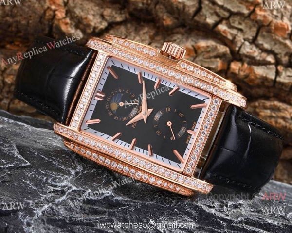 Replica Patek Philippe Gondolo SS Diamonds Watch White Moonphase Dial 2