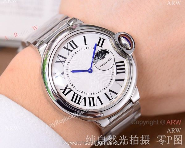 Replica Cartier Ballon Bleu de Moon phase 43mm Watch Automatic 2