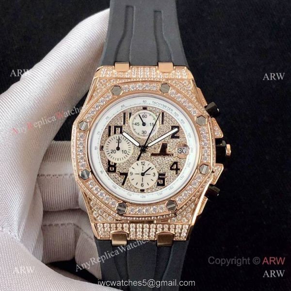 Copy Audemars Piguet Ice Royal Oak offshore Limited Edition Rubber Strap Watches 2