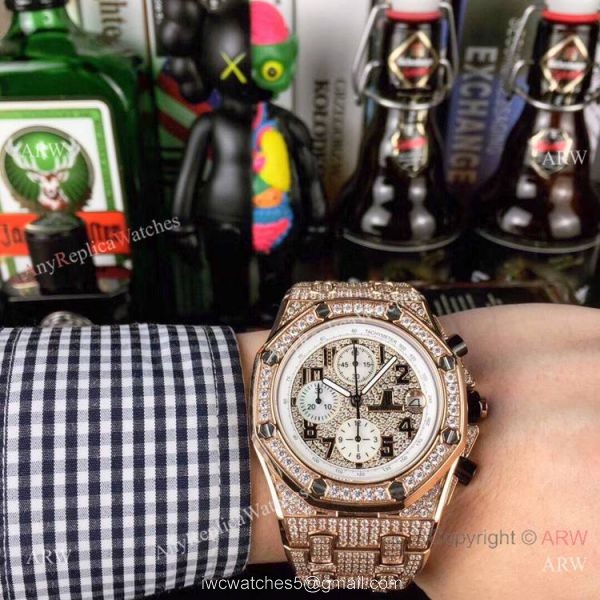 Buy Royal Oak Offshore Limited Edition AP Iced Out Replica Watch 2