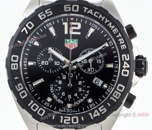 Swiss Grade Tag Heuer Formula 1 QUARTZ Watch Stainless Steel Black Bezel 2