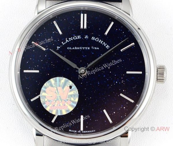 A Lange Sohne Saxonia Thin Swiss 2892 Replica watch New Blue Face 2