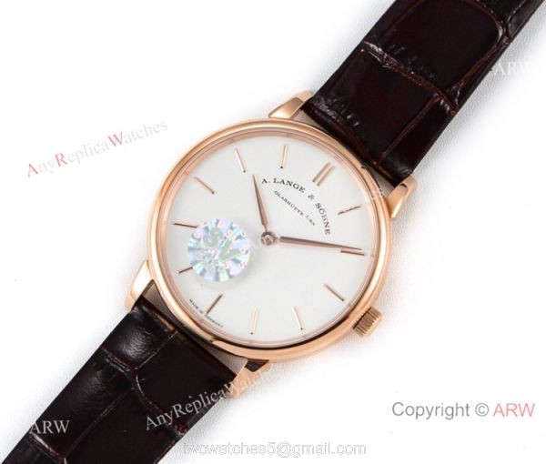 Copy A.Lange Sohne Saxonia Thin Swiss 2892 Watch White Face Rose Gold 2