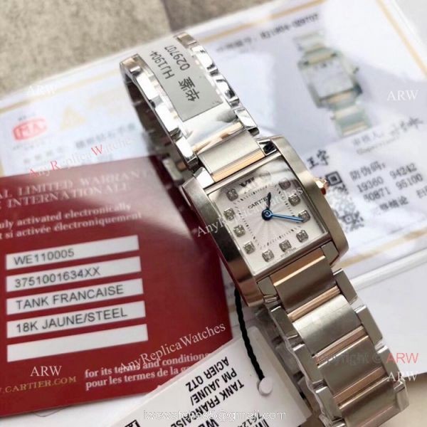 Copy Cartier Tank CC708177 Two Tone Rose Gold 25mm watch for Sale 2