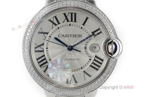 (CR) Swiss Grade Ballon Bleu de Cartier Watch Copy Stainless Steel 42mm 2