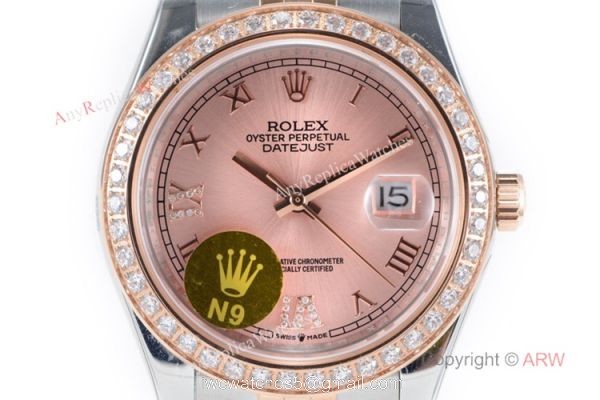 Diamond Bezel 2 Tone Rose Gold Rolex Datejust II Watch Swiss Grade 1 2
